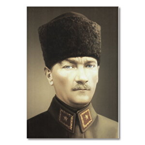 Ahşap Tablo Yüzbaşı Mustafa Kemal 25x35 cm