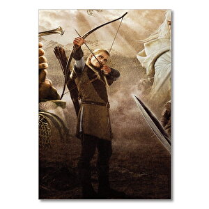 Ahşap Tablo Yüzüklerin Efendisi Legolas 35x50 cm