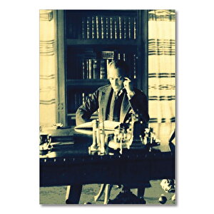 Ahşap Tablo Atatürk Çankaya Köşkü Kütüphanesi
