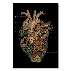 Ahşap Tablo Doğanın Uyumu Kalp 25x35 cm