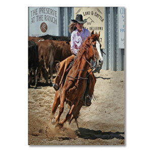 Ahşap Tablo Cowgirl 25x35 cm