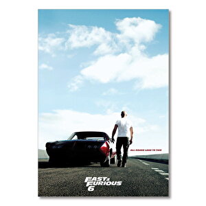 Ahşap Tablo Hızlı Ve Öfkeli 6 Poster 50x70 cm