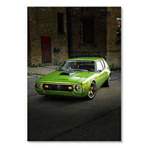 Ahşap Tablo Amc Gremlin Yeşil Araba 35x50 cm