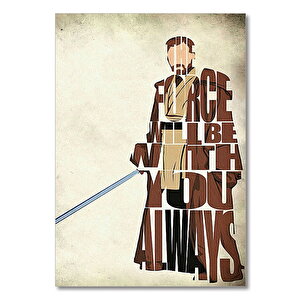 Ahşap Tablo Star Wars Yazılı 25x35 cm