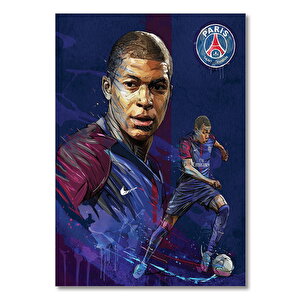 Ahşap Tablo Kylian Mbappe Çizim