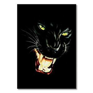 Ahşap Tablo Karanlıktaki Panter 50x70 cm