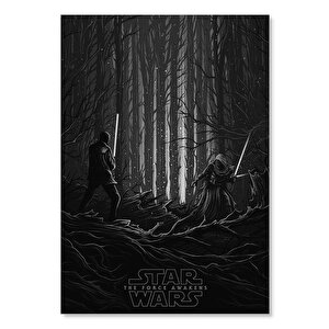 Ahşap Tablo Star Wars Kavga 25x35 cm