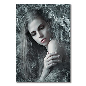 Ahşap Tablo Kadın Genç Güzellik Model 35x50 cm