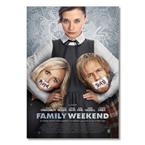 Ahşap Tablo Ailemle Haftasonu Family Weekend 35x50 cm
