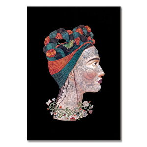 Ahşap Tablo Frida Kahlo Dövmeli 25x35 cm