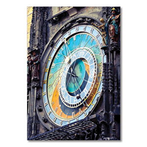 Ahşap Tablo Astronomik Saat Kulesi 35x50 cm