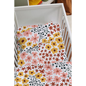Anne Yanı Beşik Nevresim Takımı (60x100) - Iconic Serisi - Bahar Çiçekleri