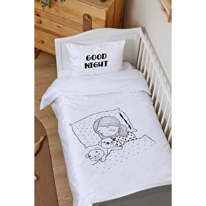 Organik Bebek Nevresim Takımı (100x150) - Pure Baby Serisi - Good Night Dream