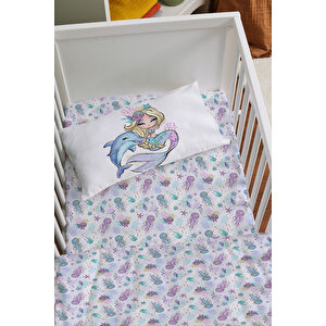 Anne Yanı Beşik Nevresim Takımı (60x100) - Little Baby Serisi - Blonde Mermaid