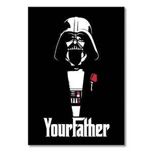 Ahşap Tablo Star Wars The Godfather 35x50 cm