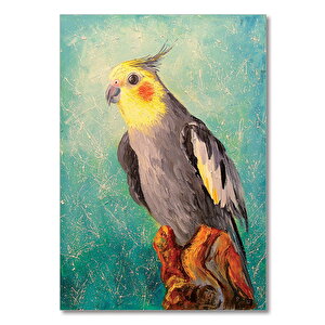 Ahşap Tablo Papağan Yağlı Boya 35x50 cm