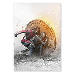 Ahşap Tablo Ant Man Bozuk Para Kalkanı 25x35 cm