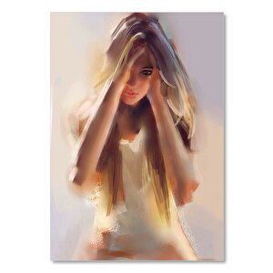 Ahşap Tablo Kadın 50x70 cm