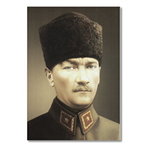 Ahşap Tablo Yüzbaşı Mustafa Kemal 35x50 cm
