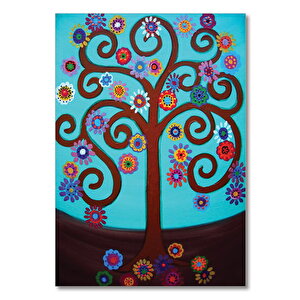 Ahşap Tablo Sulu Boyamalı Ağaç 25x35 cm
