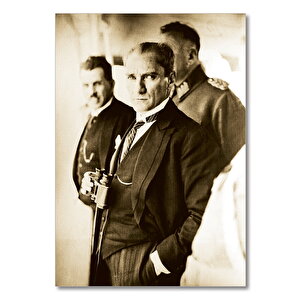 Ahşap Tablo Atatürk Cumhuriyet In 10. Yılı 25x35 cm