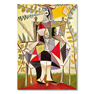 Ahşap Tablo Seated Woman In A Garden, 1938 By Picasso 50x70 cm