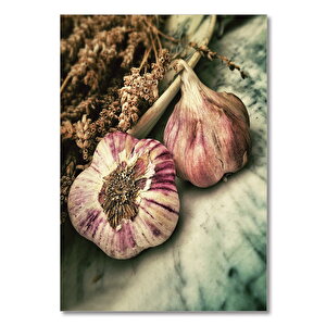 Ahşap Tablo Pembe Sarımısak 35x50 cm