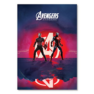 Ahşap Tablo Avengers Endgame Captain America Ve Iron Man 50x70 cm