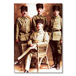 Ahşap Tablo Atatürk Yıldırım Orduları Komutanı 35x50 cm