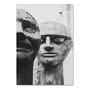 Ahşap Tablo İki Kişinin Kafa Oymaları 50x70 cm