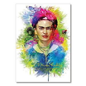 Ahşap Tablo Frida Kahlo Suluboya 25x35 cm