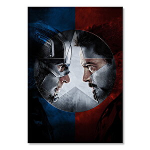 Ahşap Tablo Captain America Ve Iron Man 25x35 cm