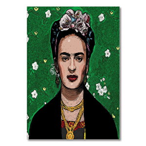 Ahşap Tablo Frida Kahlo Çizim 35x50 cm