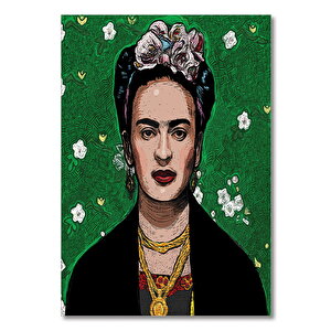 Ahşap Tablo Frida Kahlo Çizim 50x70 cm