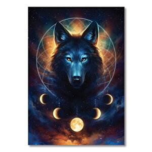 Ahşap Tablo Rüya Yakalayıcı Kurt 50x70 cm