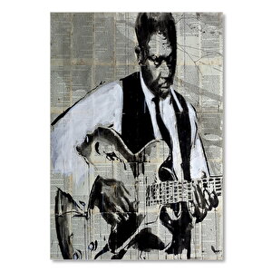 Ahşap Tablo Country Gitarist 35x50 cm