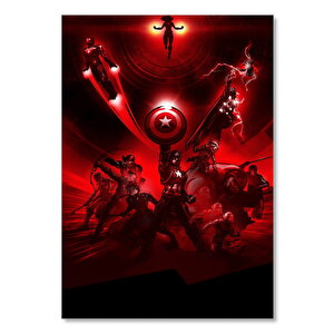 Ahşap Tablo Avengers Kızıl Mod 50x70 cm