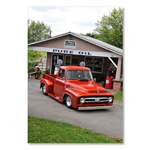 Ahşap Tablo Ford F 100 Görseli 50x70 cm