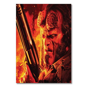 Ahşap Tablo Hellboy With Shotgun 25x35 cm