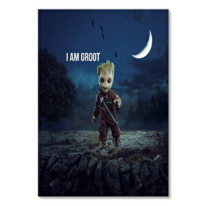 Ahşap Tablo Baby Groot 50x70 cm
