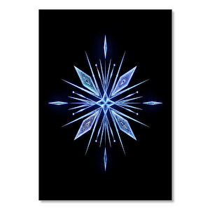 Ahşap Tablo Frozen 2 Kar Kristali Görseli 25x35 cm