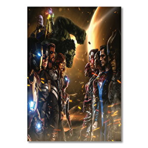 Ahşap Tablo Avengers Bütün Kahramanlar 25x35 cm