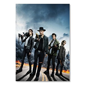 Ahşap Tablo Zombieland Woody Harrelson Jesse Eisenberg 35x50 cm
