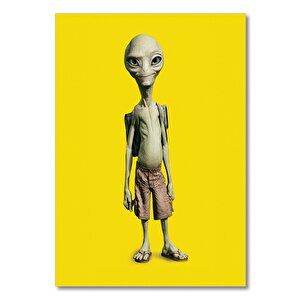 Ahşap Tablo Cute Alien 25x35 cm