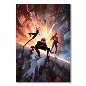 Ahşap Tablo Spider-man Into The Spider Verse Artwork 35x50 cm