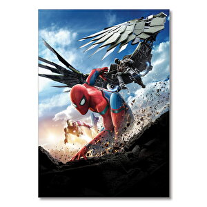 Ahşap Tablo Spider-man Eve Dönüş Sahneler 35x50 cm