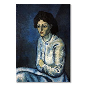 Ahşap Tablo Femme Aux Bras Croisés, 1902 By Picasso 50x70 cm