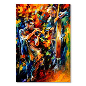 Ahşap Tablo Çalgıcılar Yağlıboya Görseli 50x70 cm
