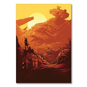 Ahşap Tablo Star Wars Güç Uyanıyor Rey