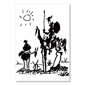Ahşap Tablo Don Kişot Pablo Picasso 50x70 cm
